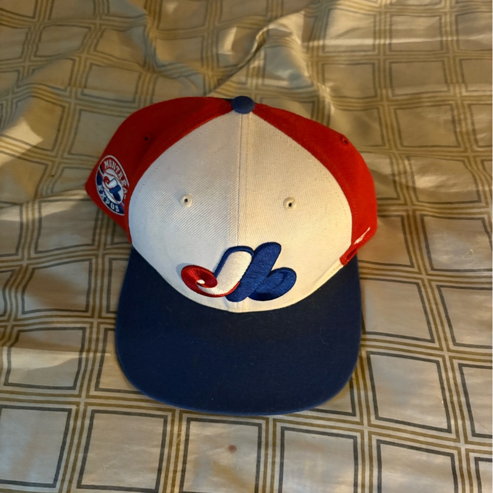 Mitchell & Ness Red, White, and Blue Cap